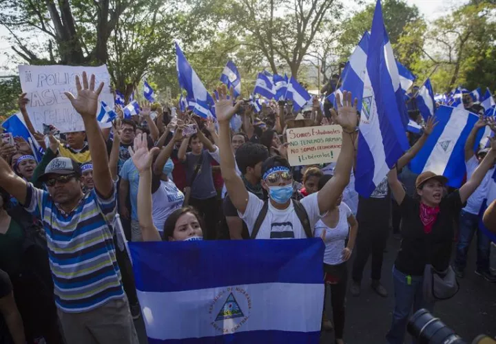 Protestas en Nicaragua. Foto/EFE