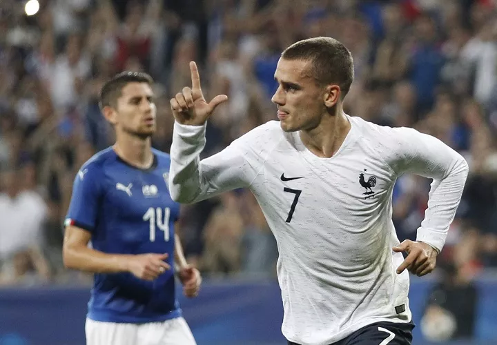 Antoine Griezmann celebra su anotación. Foto: AP